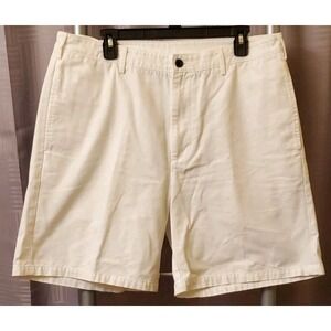 Orvis‎ Shorts Mens White Chino Flat Front Short 36 X 8.5''